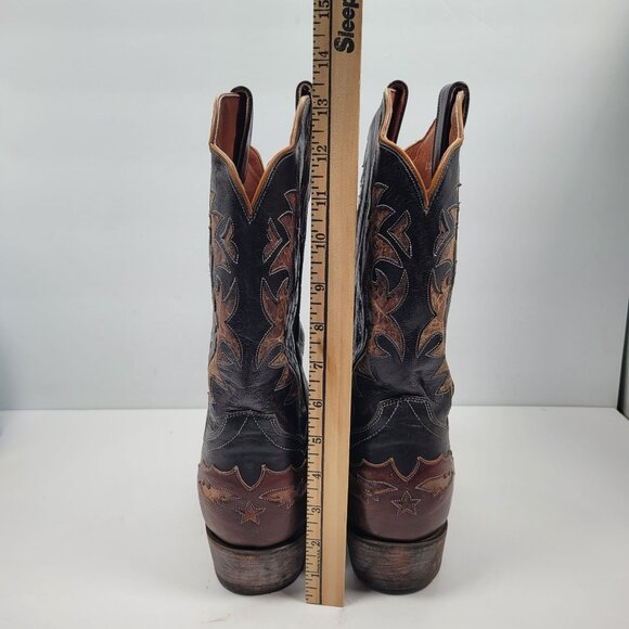 Dan Post Men's Brown Black Western Cowboy Boots DP2565 US Size 13D - Picture 9 of 11
